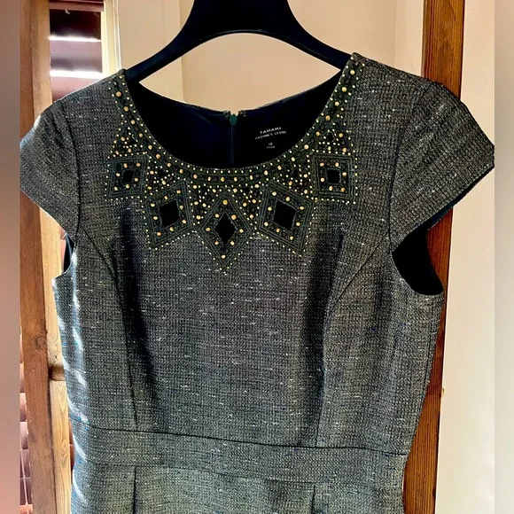 slim fit dress slacks Buy Ballat Green Metallic Dress Online – Monisha Jaising main image 0